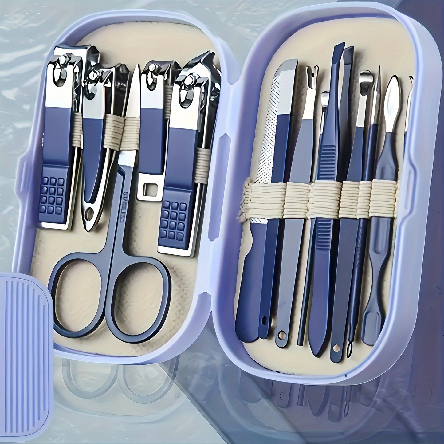 Modern Style 8/14pcs Stainless Steel Manicure And Pedicure Tool Set, Including Nail Clippers And Shaping Tools, Comes with a Portable Storage Box - Unisex Nail Care Kit, Odorless.
