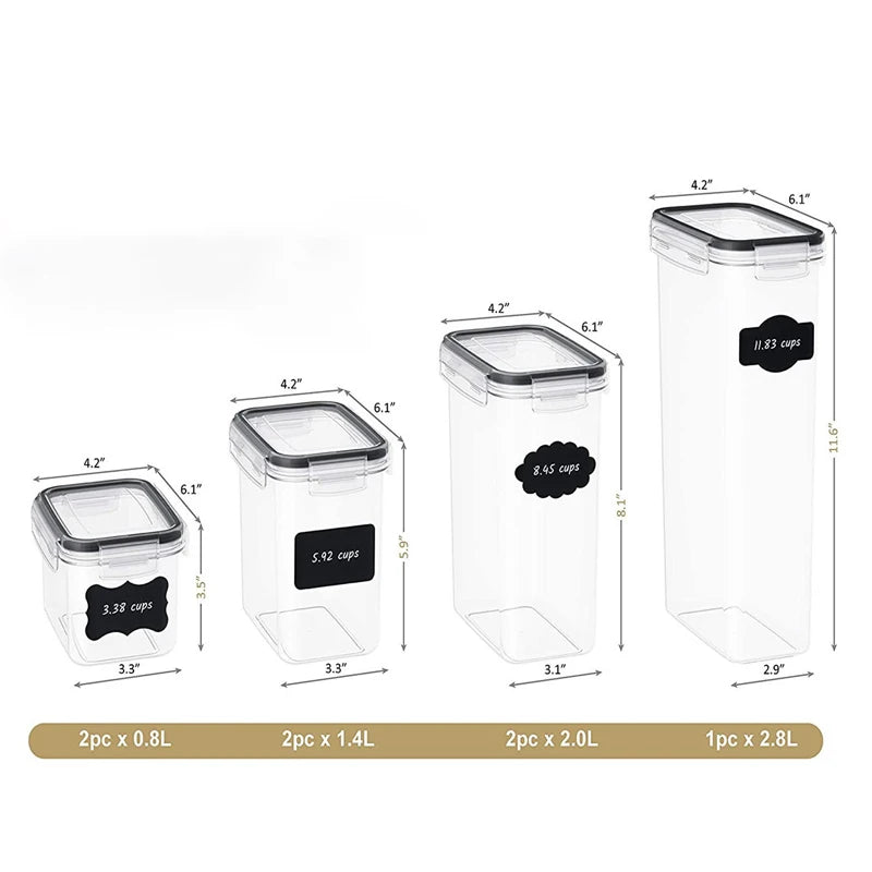 7 Pack Airtight Food Storage Containers