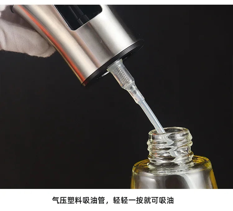 Stainless Steel Glass Oil Spray Bottle