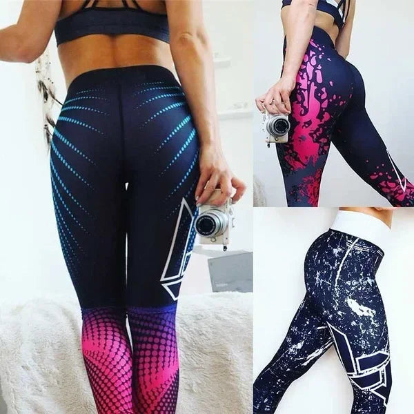 Letter Printed Women Sport Leggings