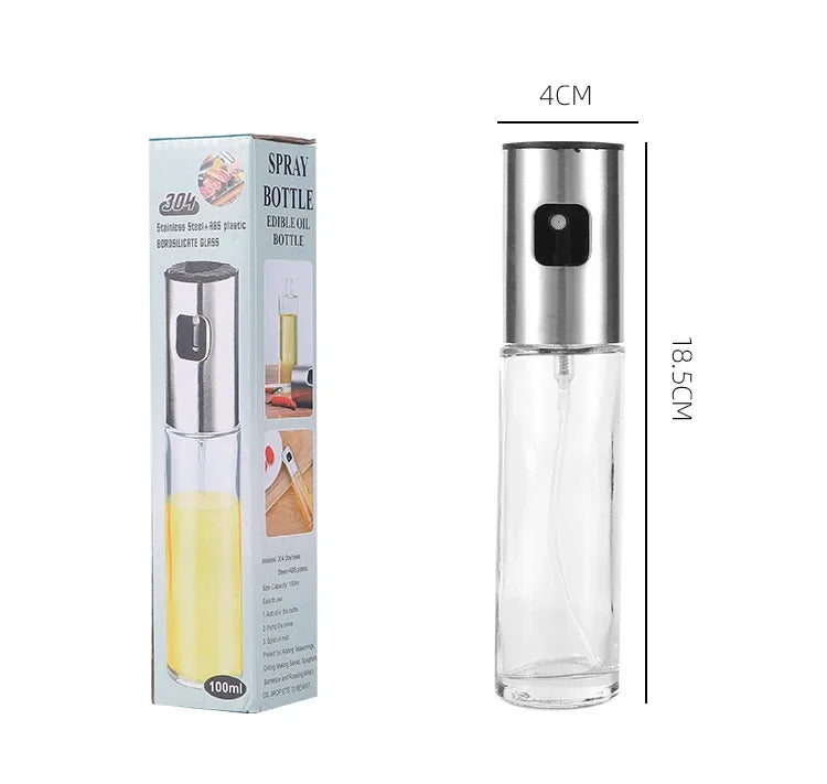 Stainless Steel Glass Oil Spray Bottle