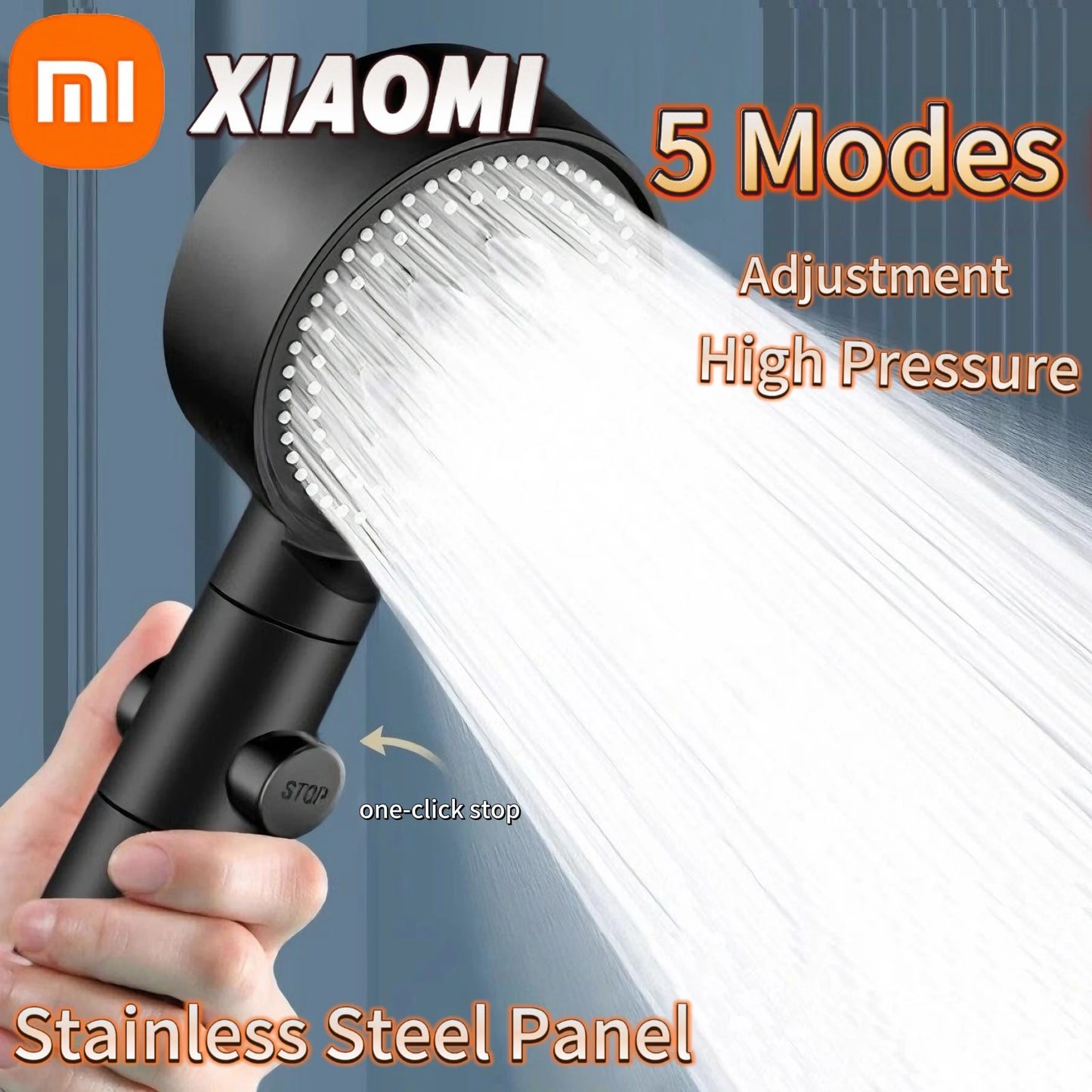 Shower Head 5 Modes Water Saving Spray