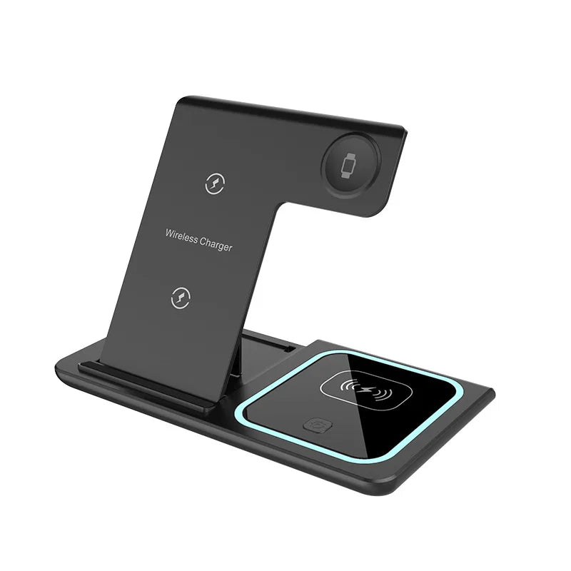 3 in 1 Fast Wireless Charging Station For iPhone 17- 12 Apple Watch 9 8 7 6 5 Airpods Pro