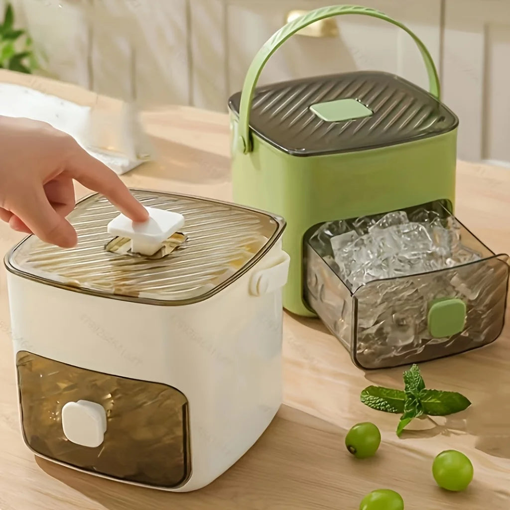 Ice Cube Maker with Easy-Press Lid