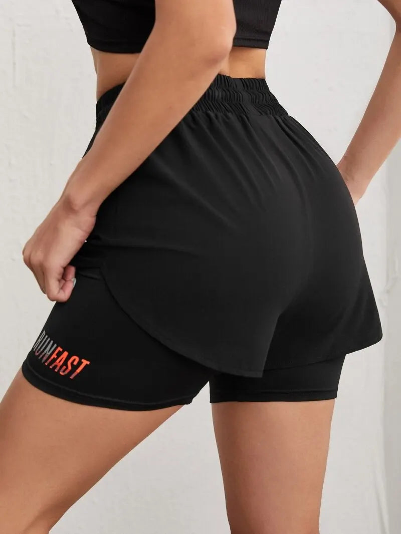 High Rise Sports Shorts