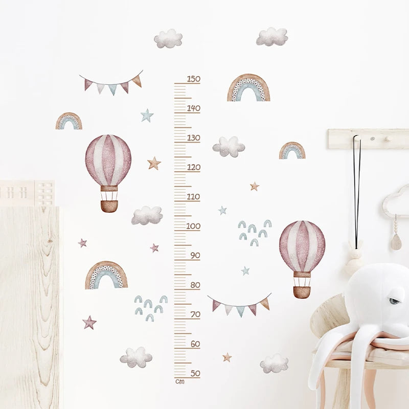 Cartoon Animal Height Ruler Wall Stickers