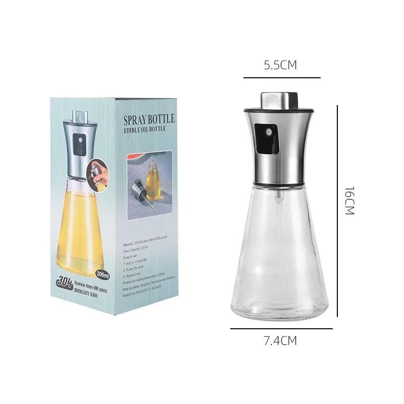 Stainless Steel Glass Oil Spray Bottle