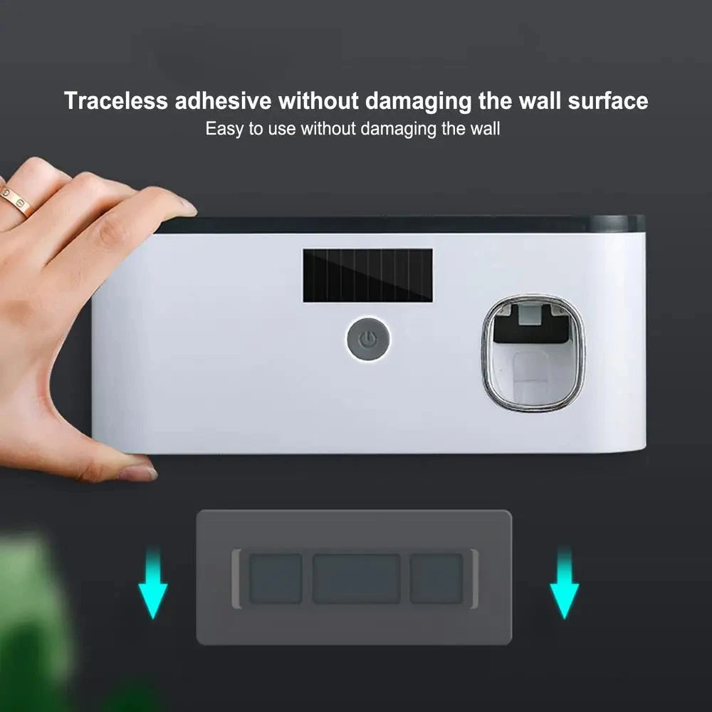 Wall Toothbrush Holder 5 Slots UV Toothpaste Dispenser