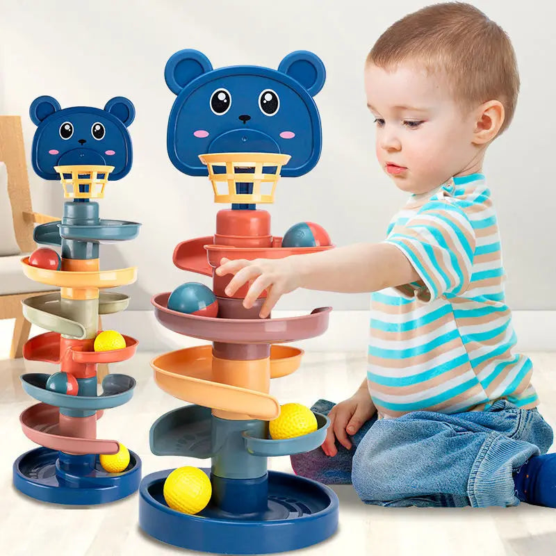 Track Rolling Ball Pile Tower