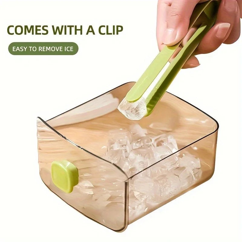 Ice Cube Maker with Easy-Press Lid