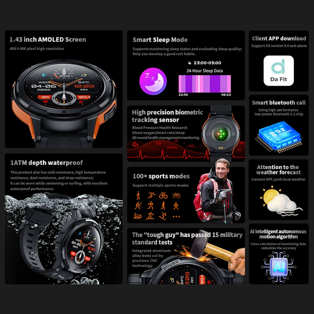 Sports Smartwatch Bluetooth Call
