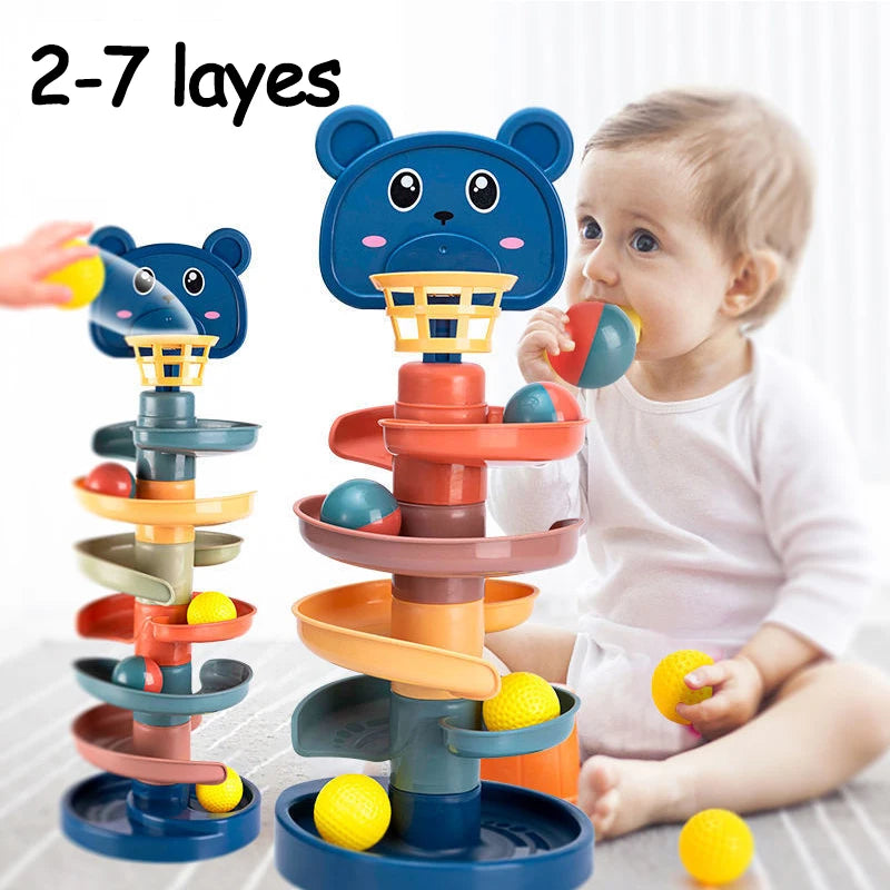 Track Rolling Ball Pile Tower
