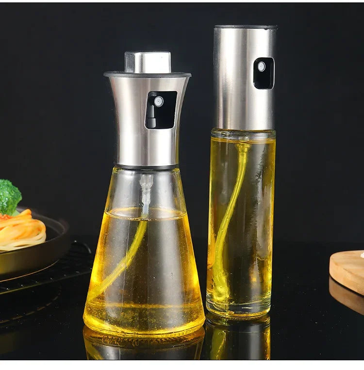 Stainless Steel Glass Oil Spray Bottle