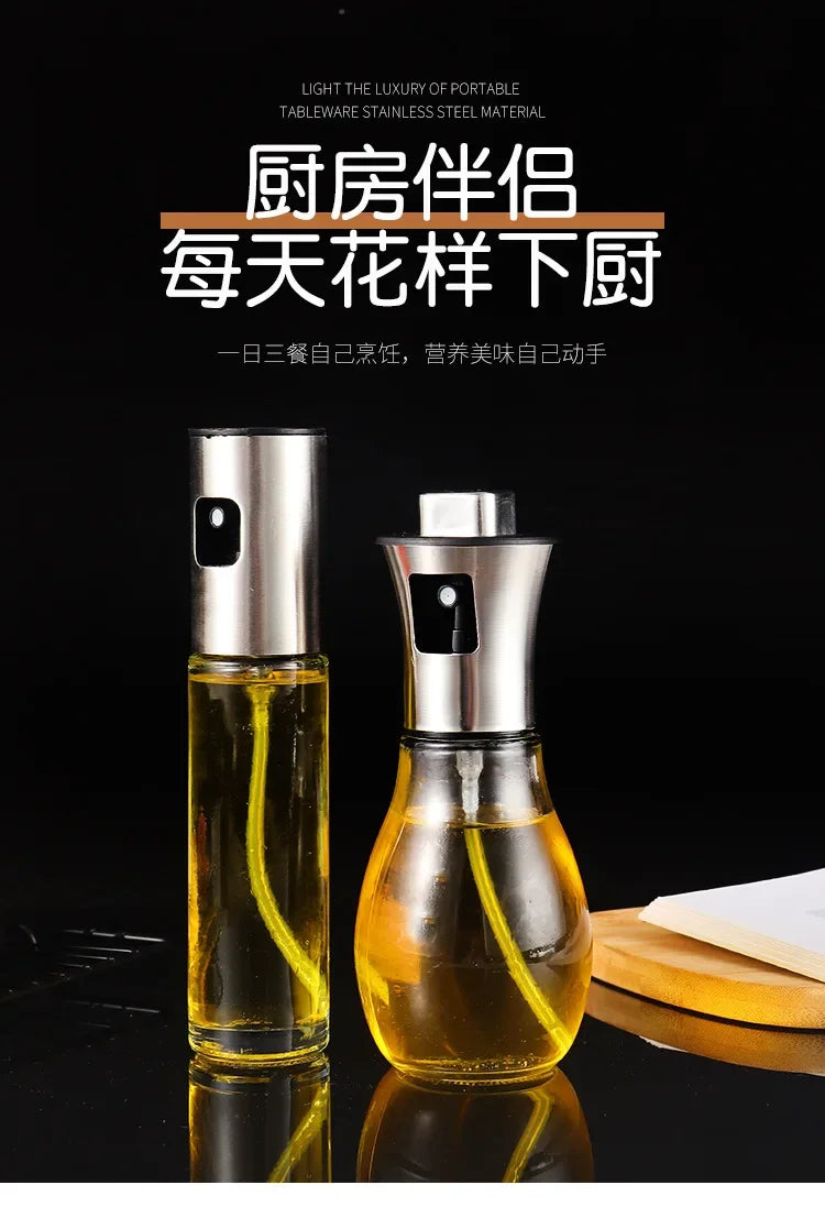 Stainless Steel Glass Oil Spray Bottle