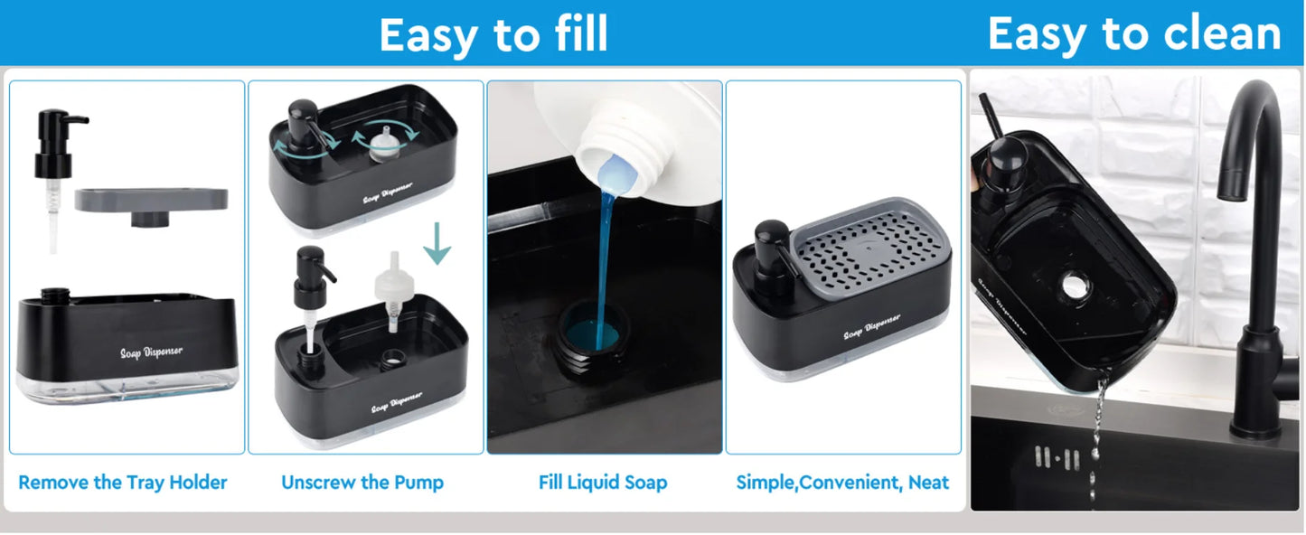 Hand and Dish Soap Dispenser Set
