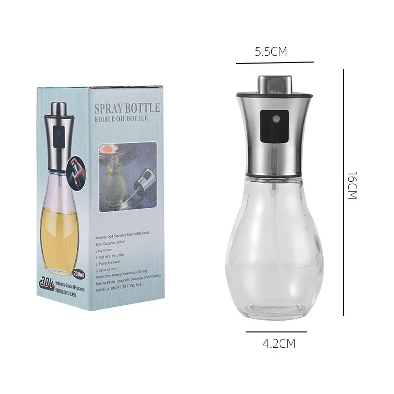Stainless Steel Glass Oil Spray Bottle