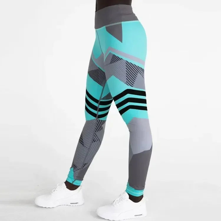 Letter Printed Women Sport Leggings