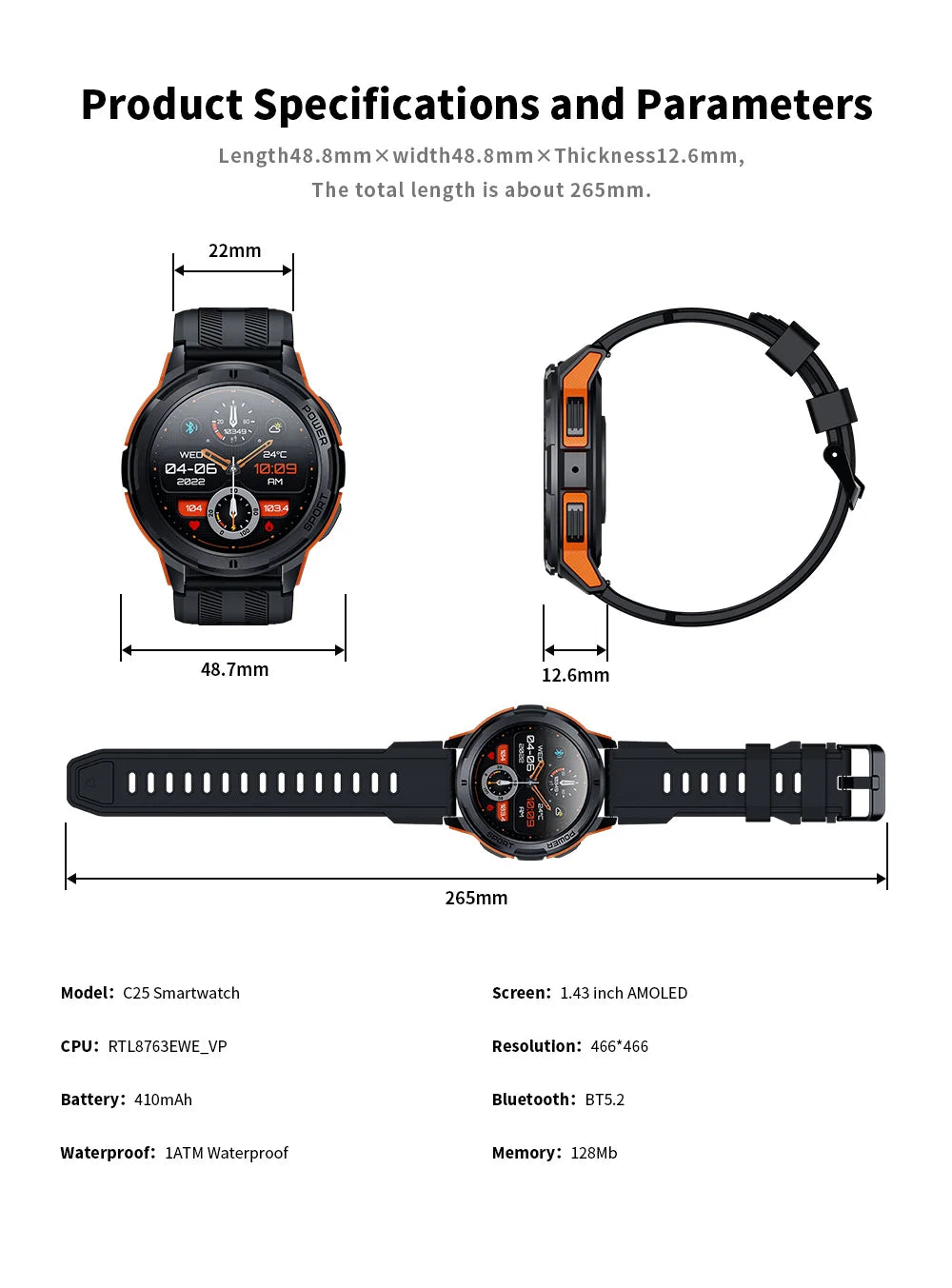 Sports Smartwatch Bluetooth Call