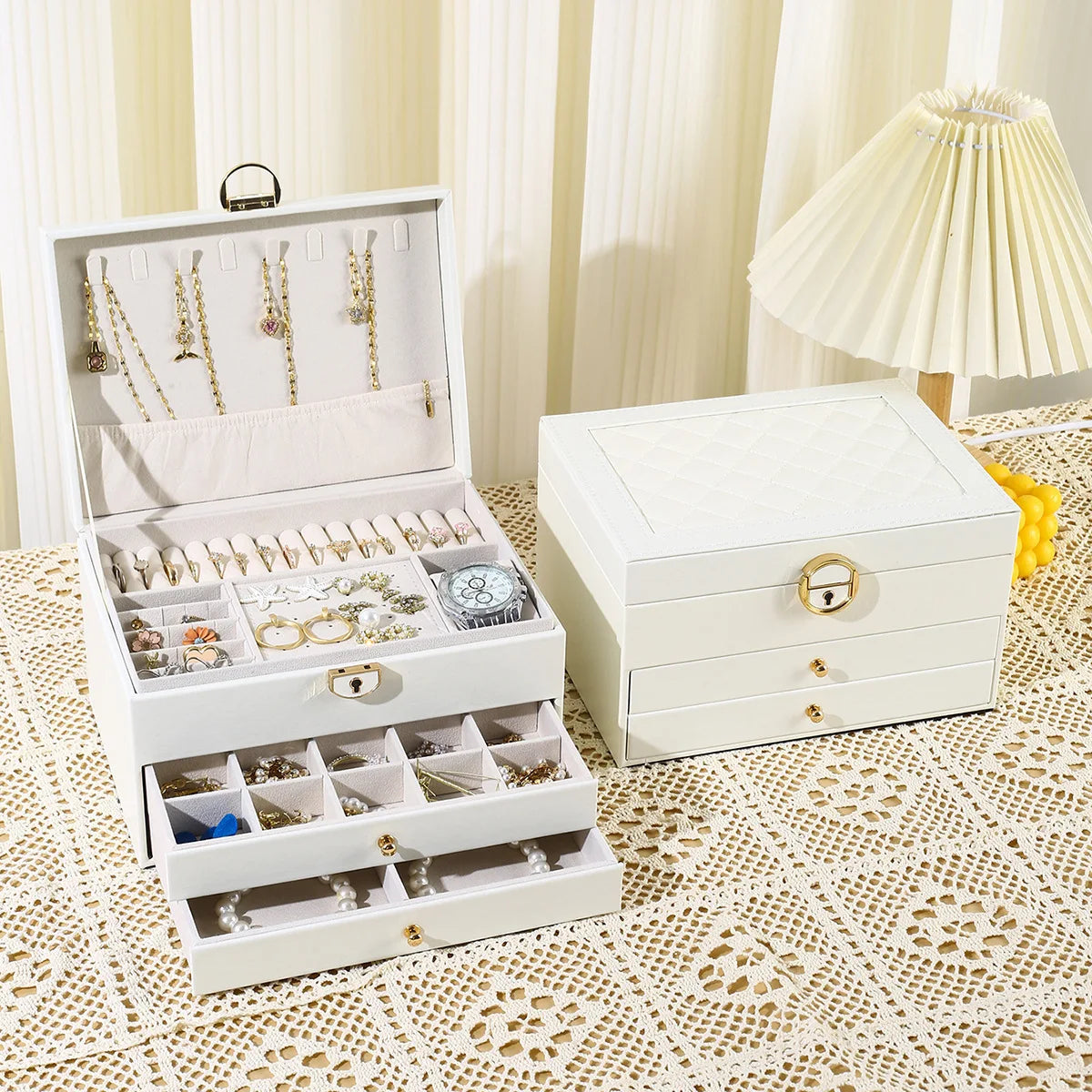 Three-Layer Jewelry Storage Box