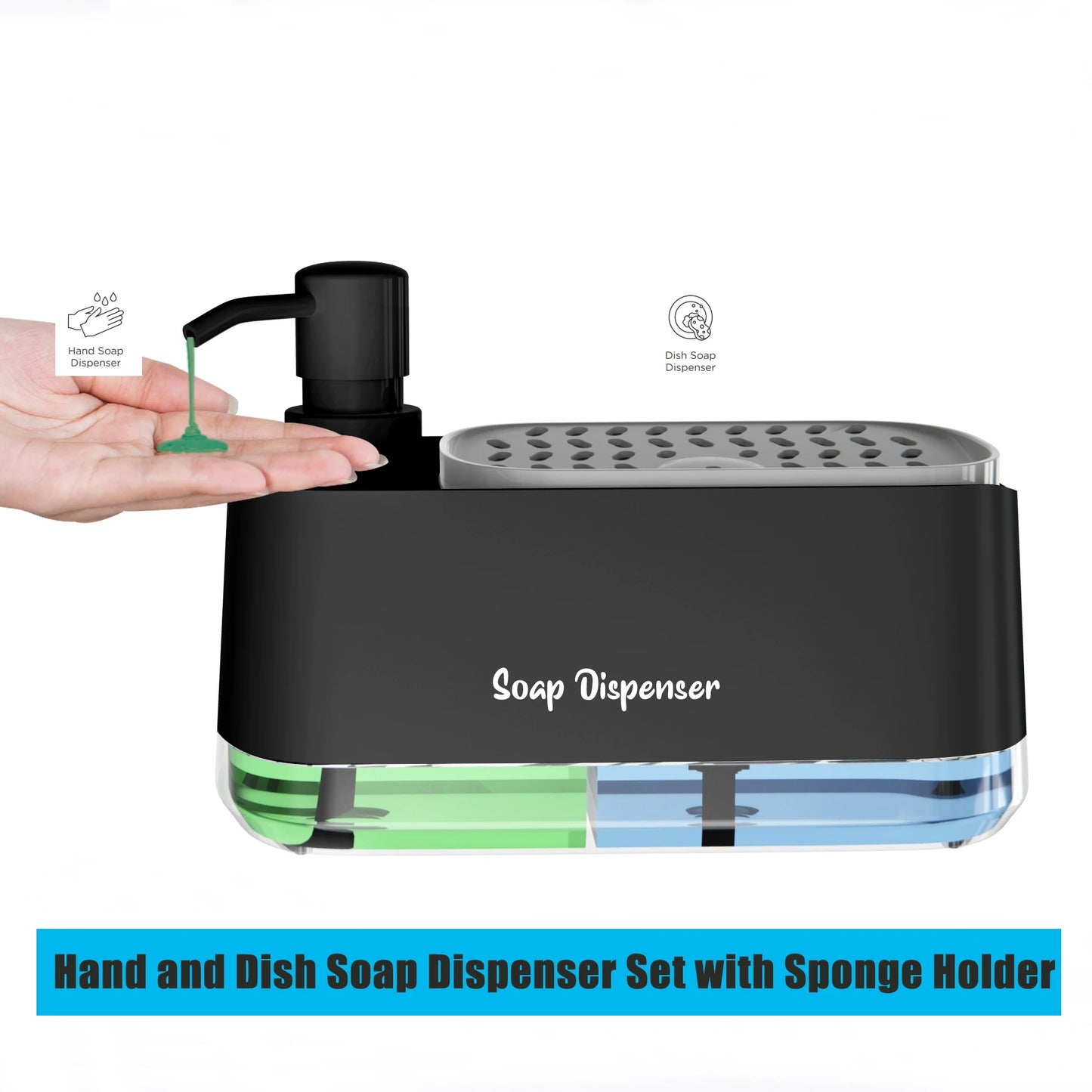 Hand and Dish Soap Dispenser Set
