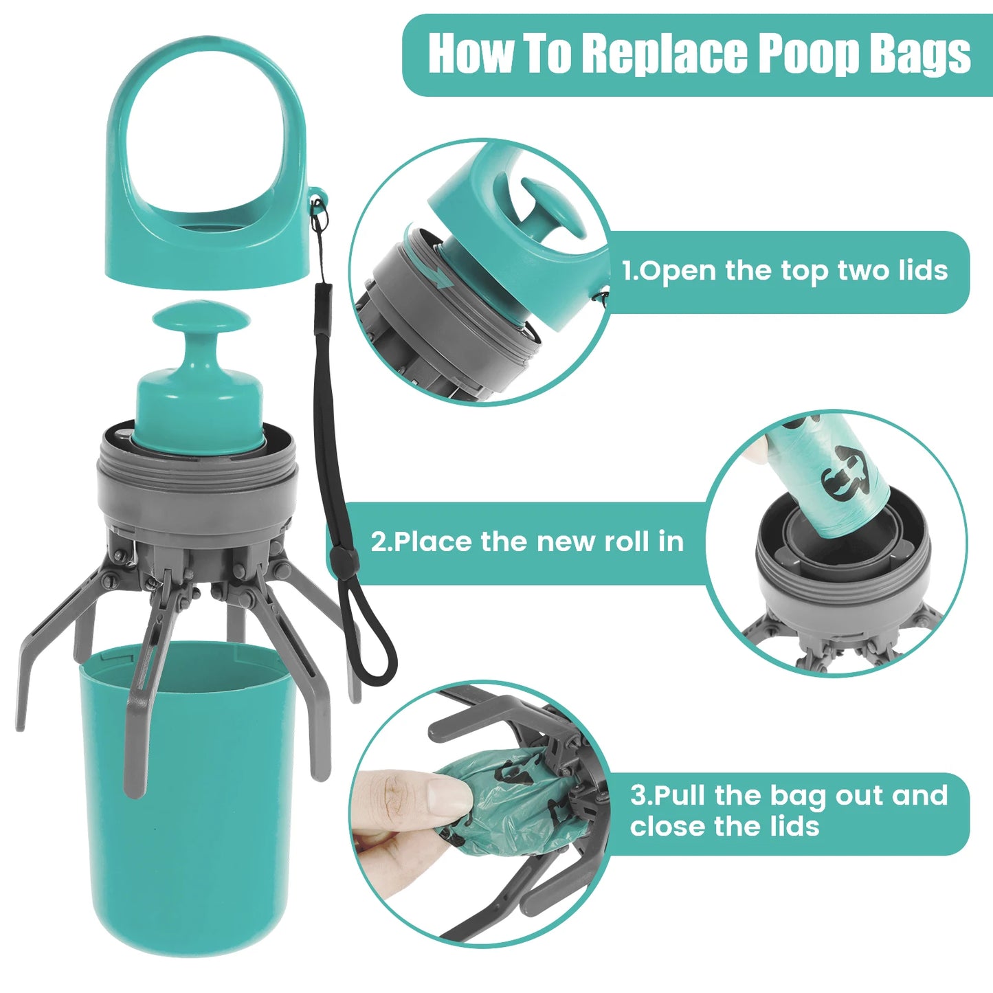 Pooper Scooper. Pet Toilet Portable Outdoor Garbage Bag,