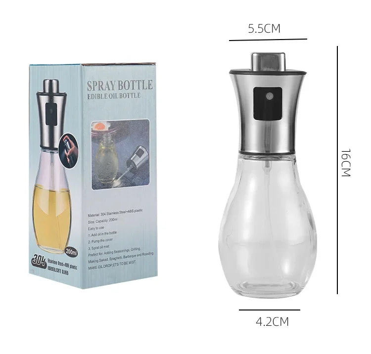 Stainless Steel Glass Oil Spray Bottle