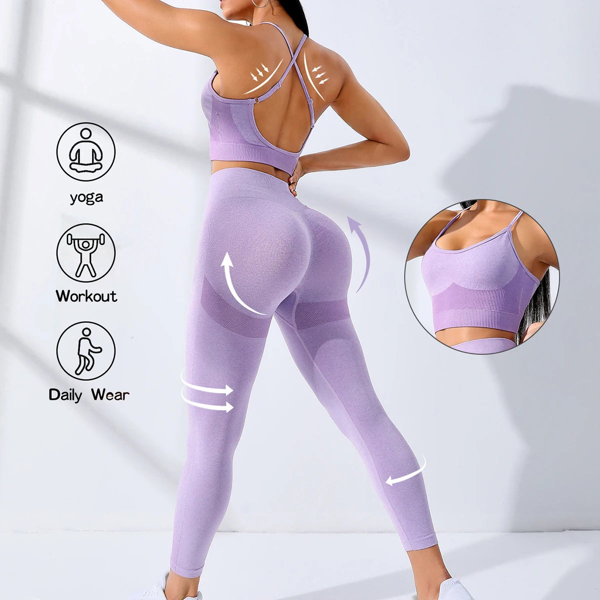2/Pcs Seamless Workout Set