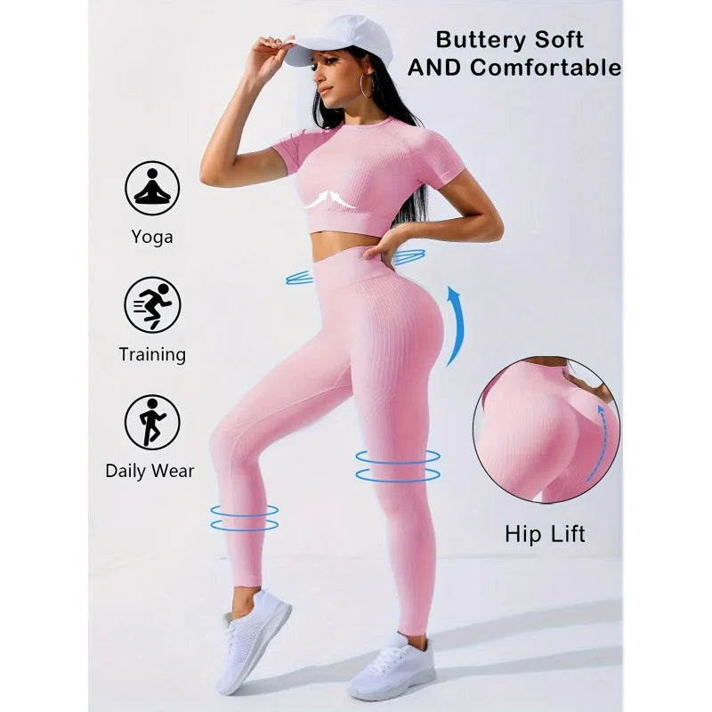 Solid Color Bamboo Fiber Gym Set