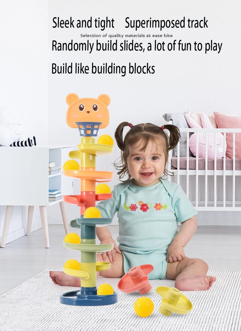 Track Rolling Ball Pile Tower