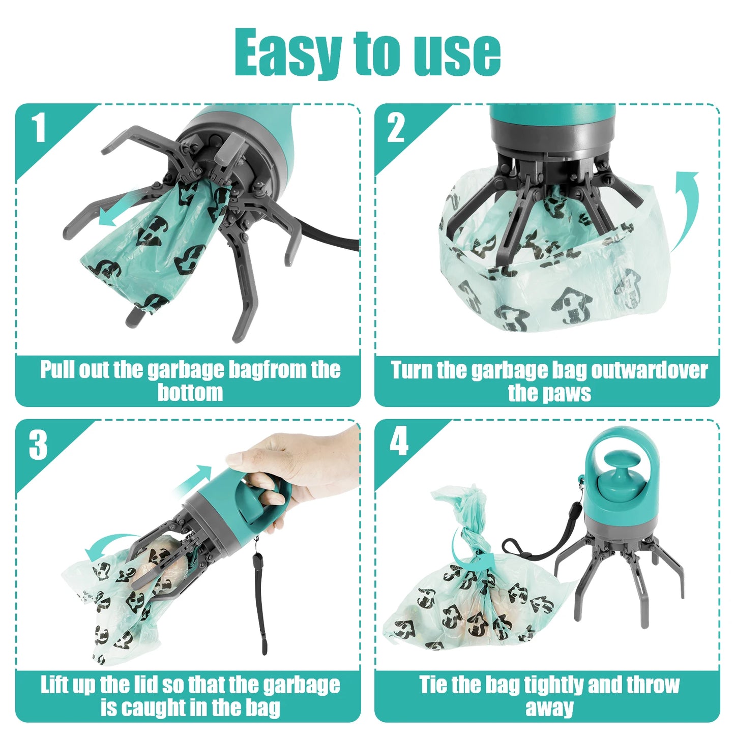 Pooper Scooper. Pet Toilet Portable Outdoor Garbage Bag,
