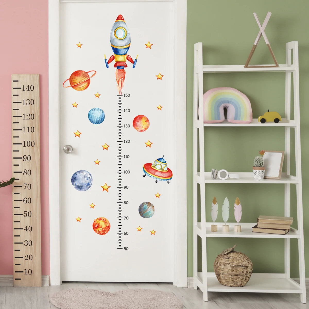 Cartoon Animal Height Ruler Wall Stickers
