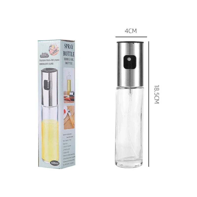 Stainless Steel Glass Oil Spray Bottle