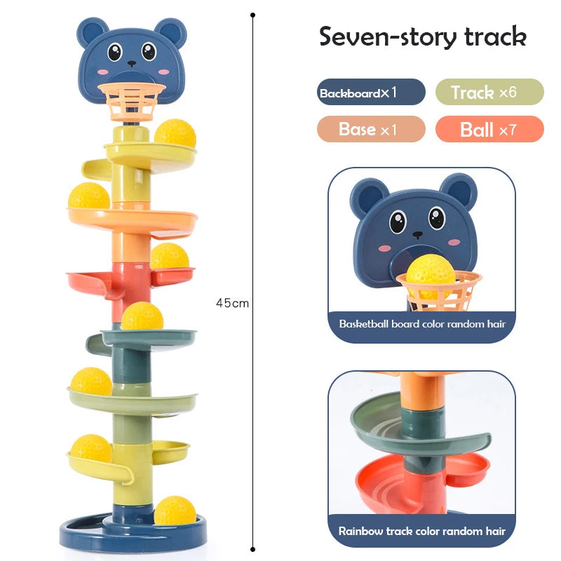 Track Rolling Ball Pile Tower