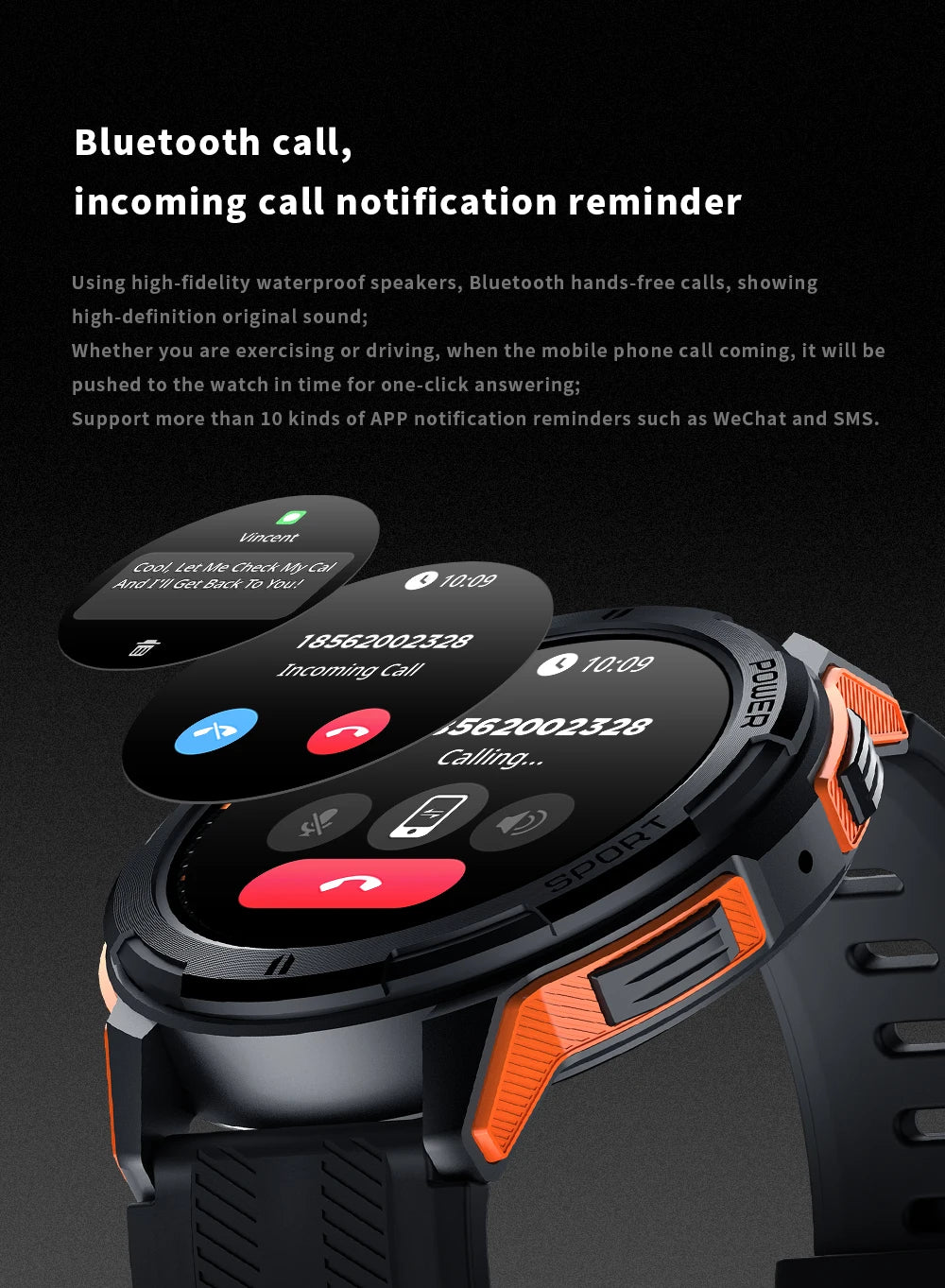 Sports Smartwatch Bluetooth Call
