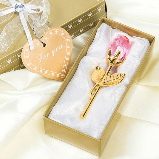 Crystal Glass Rose Flower