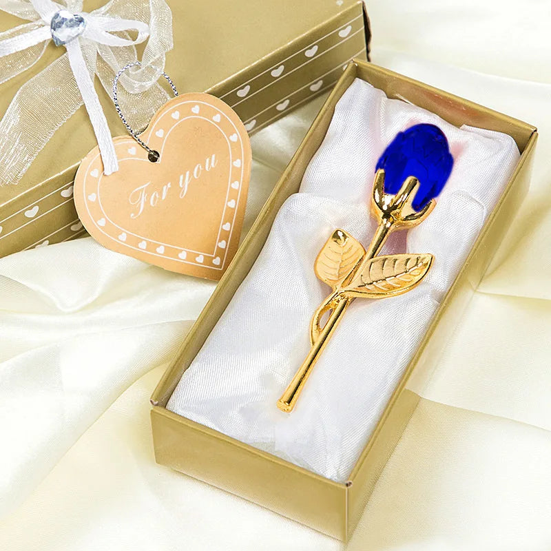 Crystal Glass Rose Flower