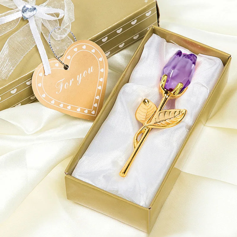 Crystal Glass Rose Flower