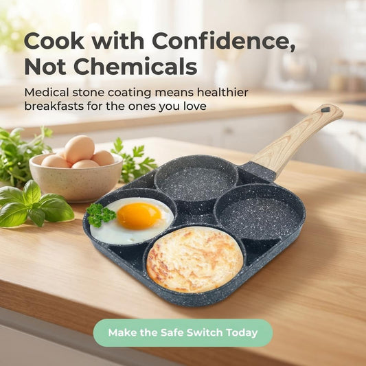 4-Hole None-Stick Frying Pan