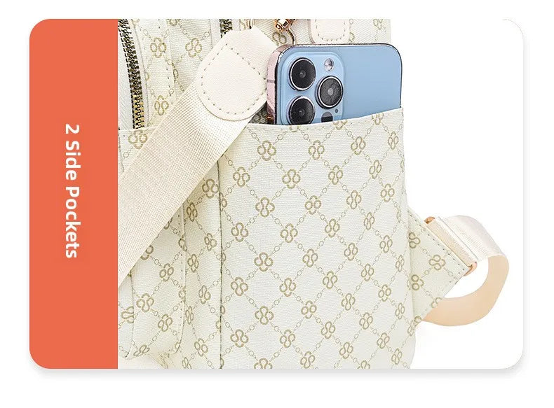Retro Print Backpack Bag