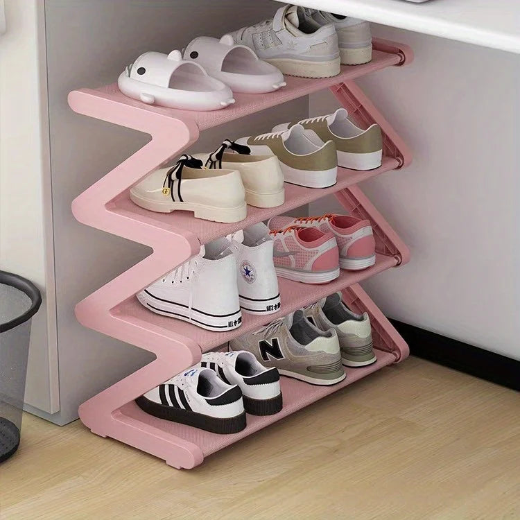 4-Tier Z-Shelf Shoe Rack