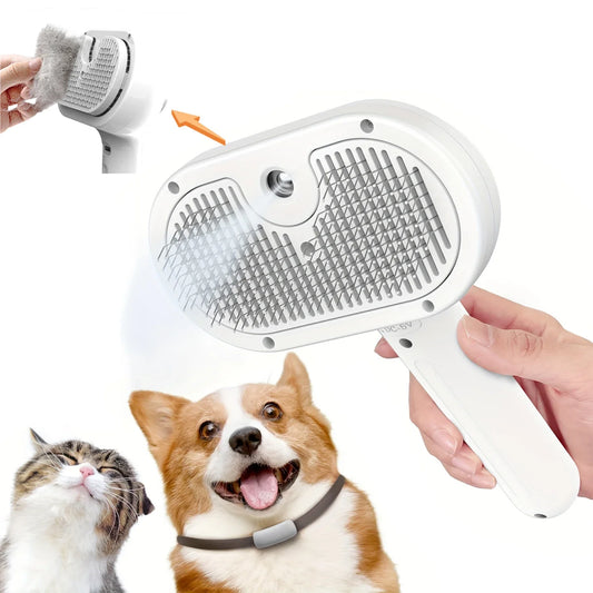 Upgraded Pet Spray Grooming Comb Steamy Floating Hair Removal