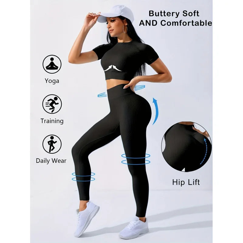 Solid Color Bamboo Fiber Gym Set