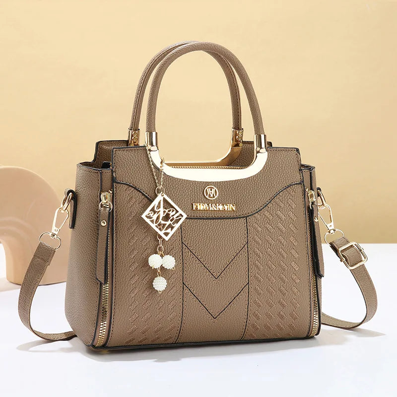 Vintage Style PU Tote Bag