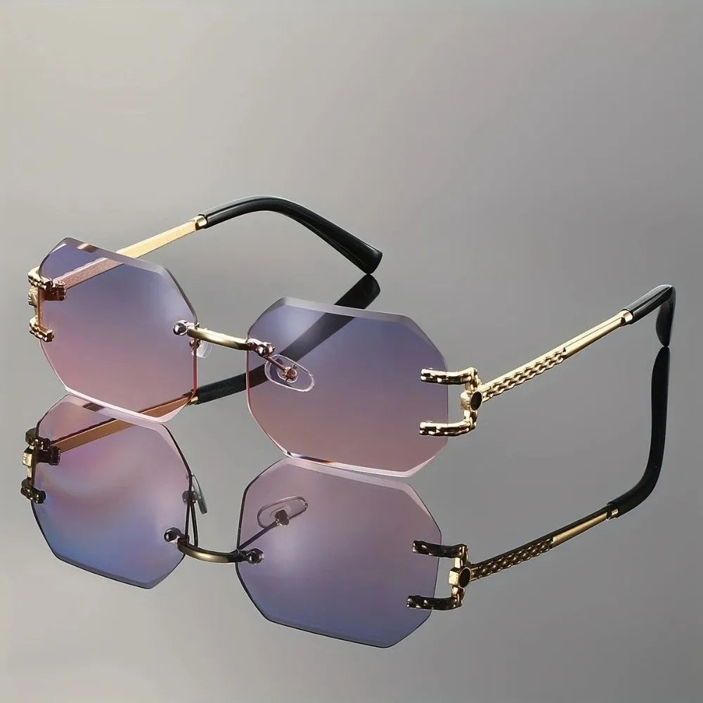 Vintage Rimless Women Sunglasses