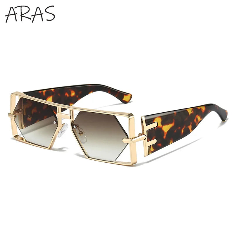 Luxury Hollow Metal Frame Sun Glasses