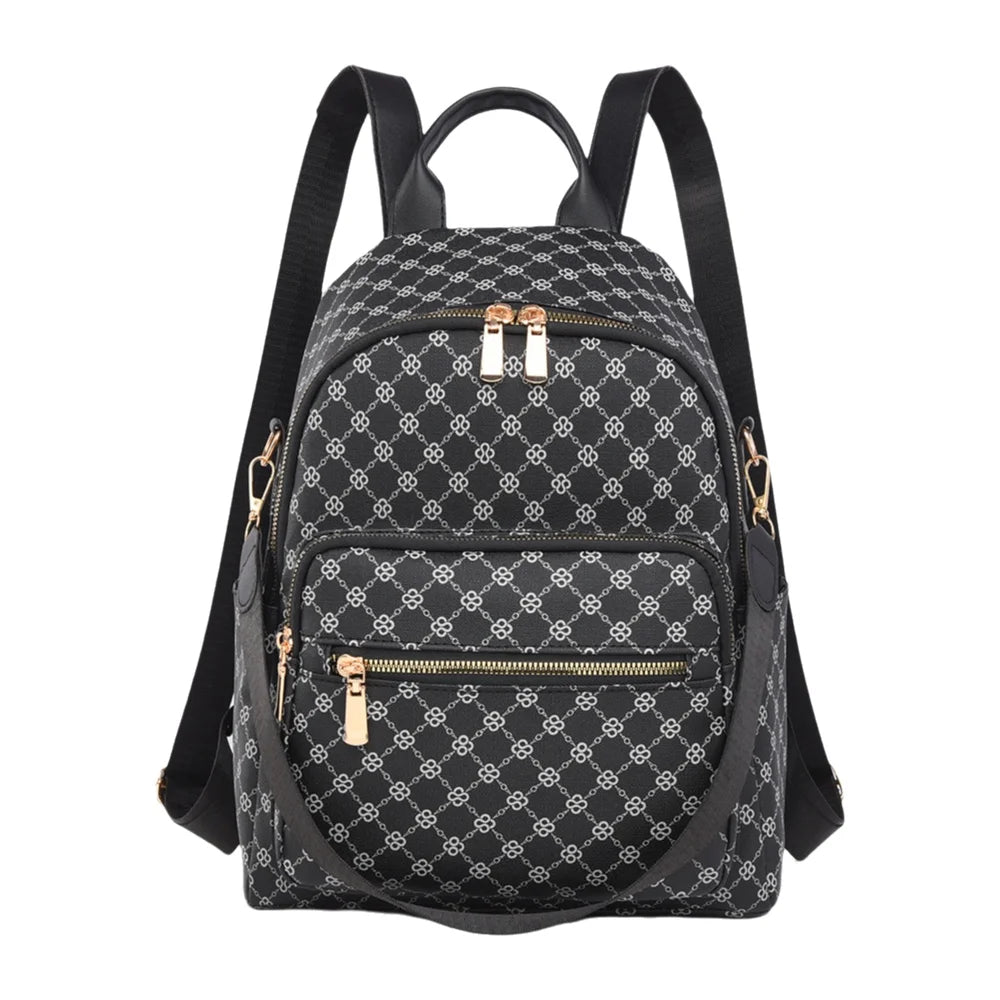 Retro Print Backpack Bag