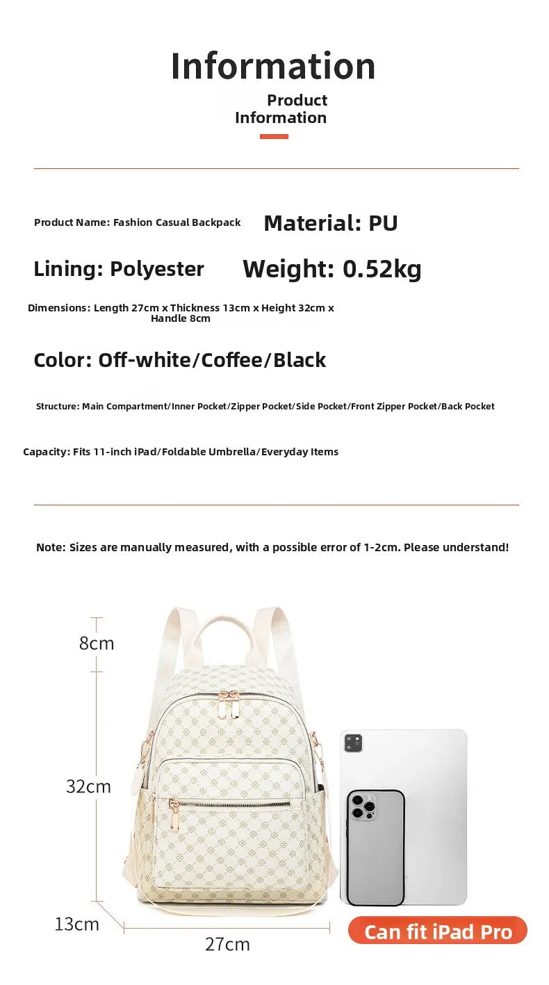 Retro Print Backpack Bag