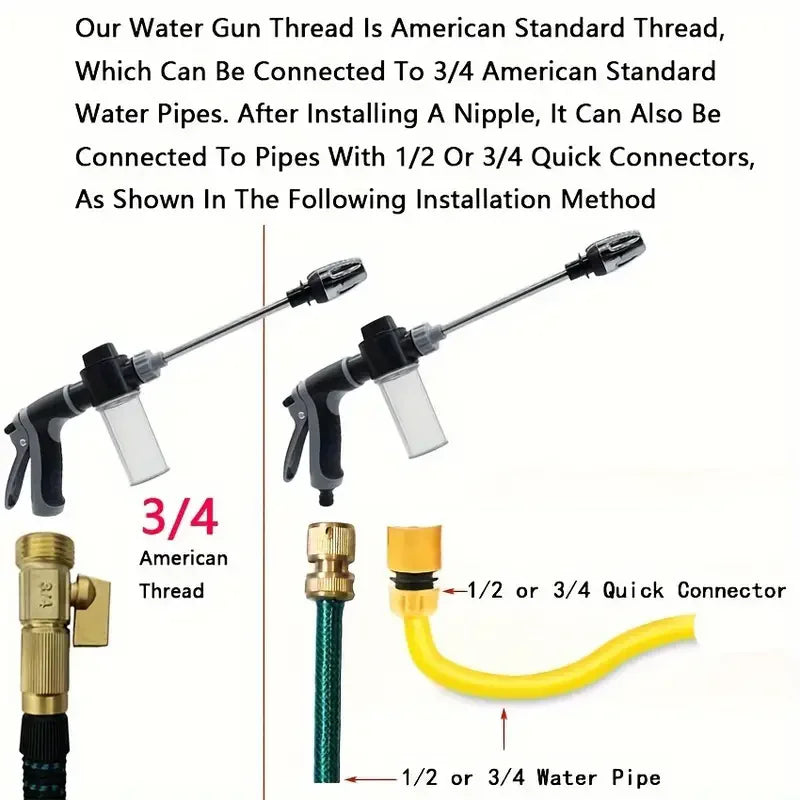 High Pressure Car Wash Foam Gun With Long Handle