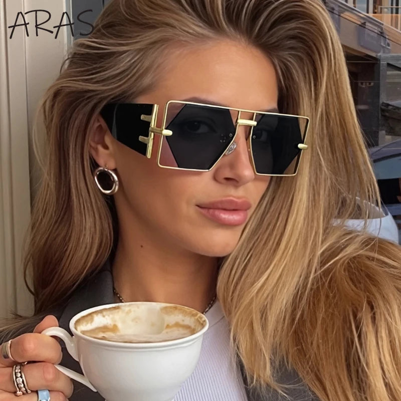 Luxury Hollow Metal Frame Sun Glasses