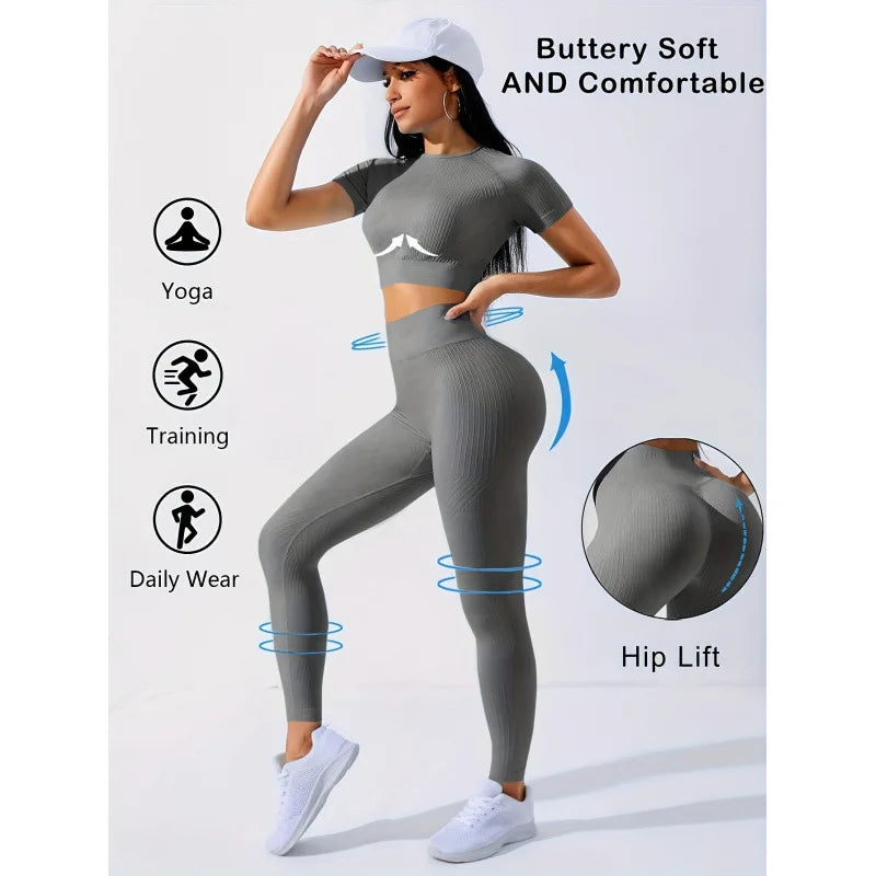 Solid Color Bamboo Fiber Gym Set